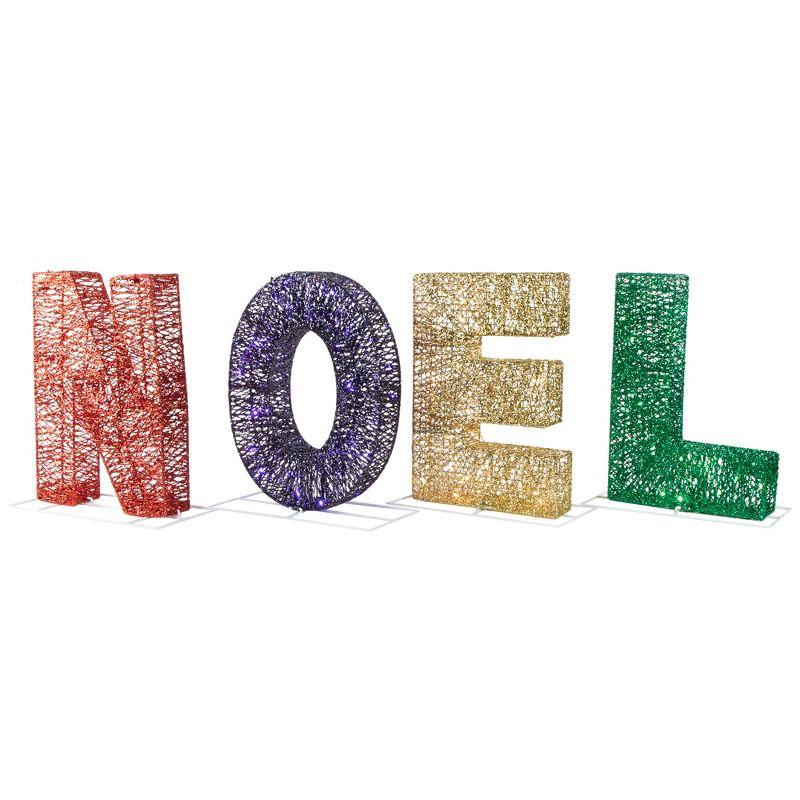 Northlight Seasonal 46" LED Lighted Traditional Colored 'Noel' Outdoor Christmas Decoration