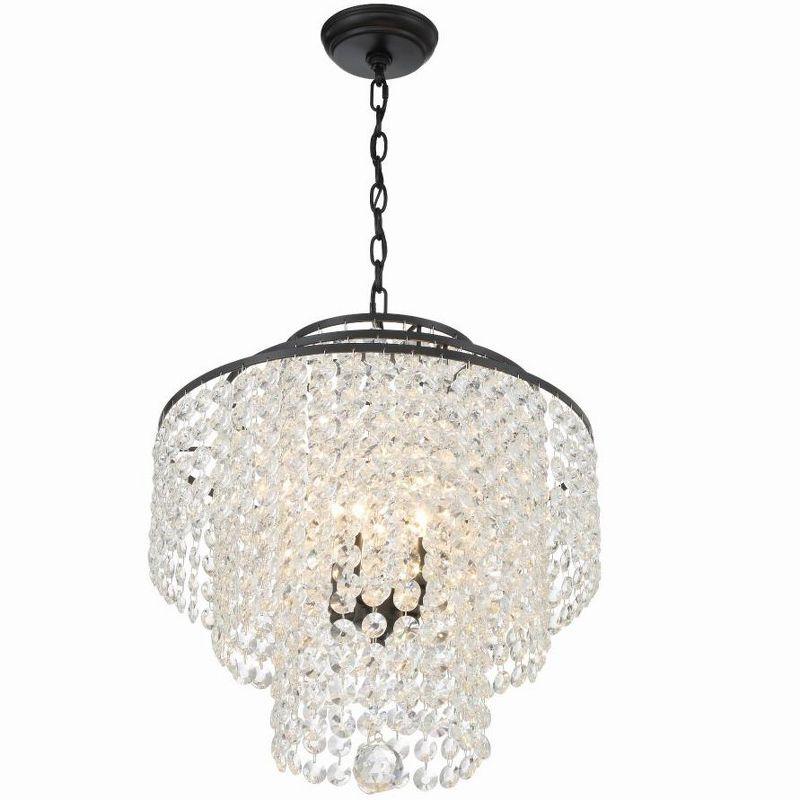 Crystorama Lighting Gabrielle 4 - Light Chandelier in  Matte Black