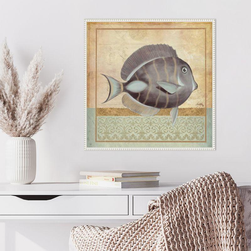 Amanti Art Vintage Fish II by Elizabeth Medley Framed Canvas Wall Art