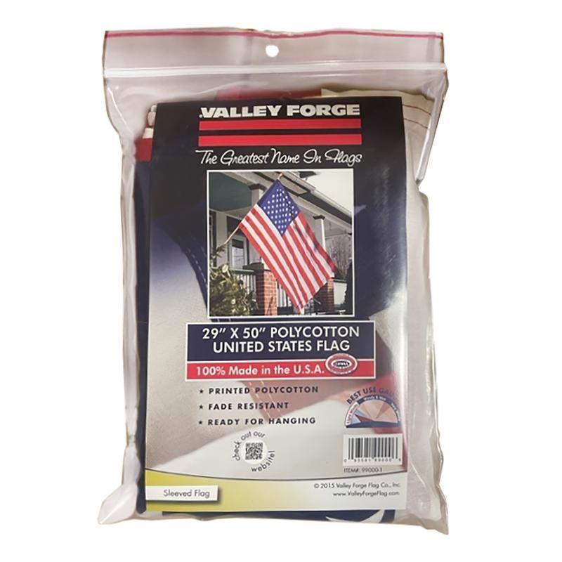 Valley Forge 29" x 50" Multicolored Polycotton American Flag