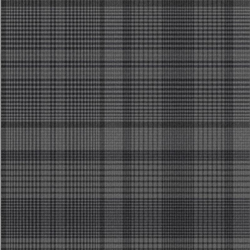 Heritage Charcoal Grey and Black Plaid Wallpaper Roll