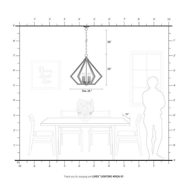 Livex Lighting Prism 6 - Light Chandelier in  Brushed Nickel