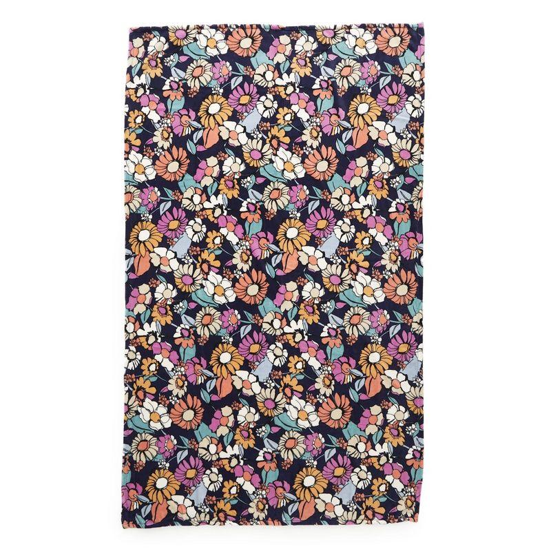 Floral Multicolor Fleece Throw Blanket 50" x 80"