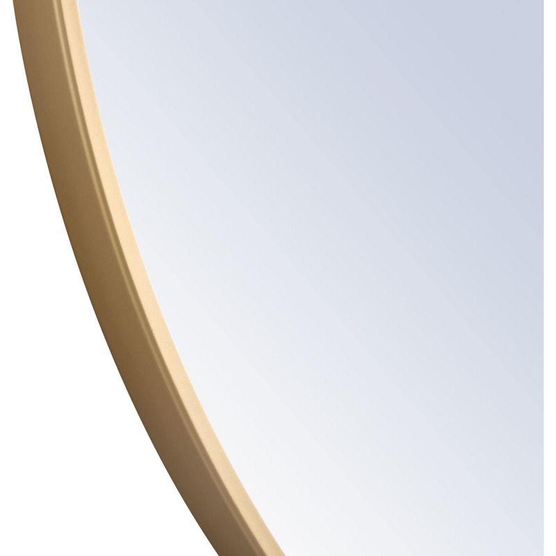 Elegant Lighting Metal frame Round Mirror 24 inch Brass finish