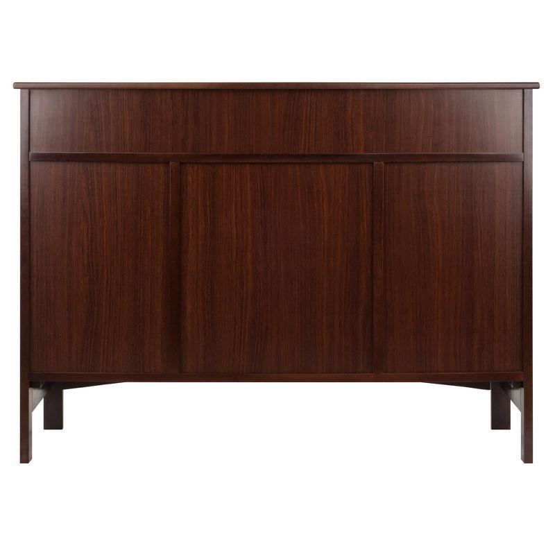 Winsome Gordon Buffet Cabinet/Sideboard Cappuccino: Transitional Style, Hardwood Frame, Sliding Doors, 2 Drawers