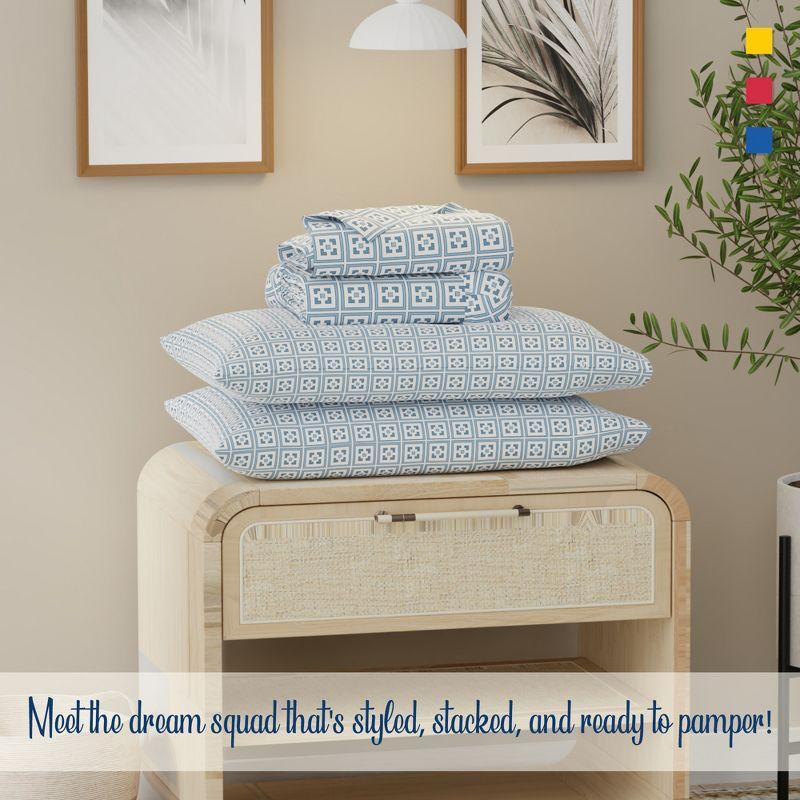 Color Sense 100% Cotton Lightweight Percale Weave Sheet Set