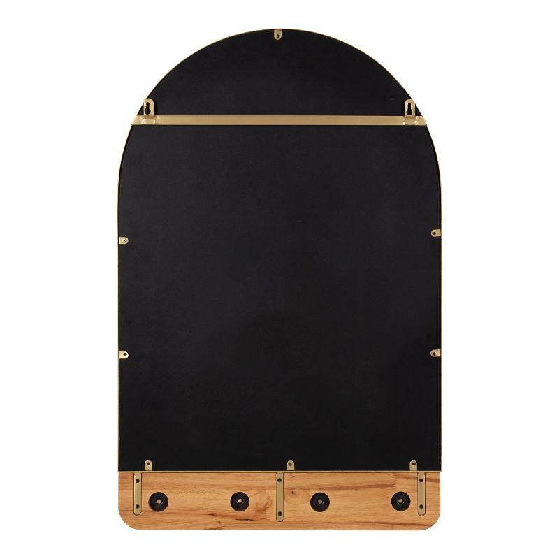 Kate and Laurel Schuyler Arch Wall Mirror with Hooks