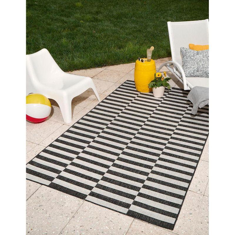 Unique Loom Outdoor Striped Area Rug