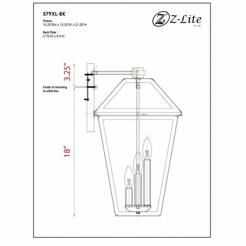 Z-Lite Talbot 3 - Light Wall Light in  Black