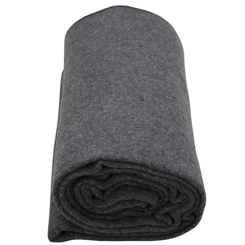 Kemp USA 50% Wool Multipurpose Blanket Durable Throw Blanket for Survival Kit, Fire Retardant