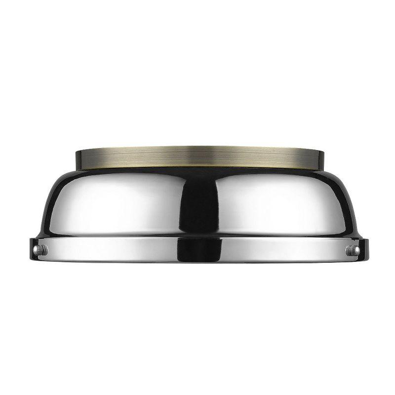 Golden Lighting Duncan 2-Light Flush Mount in Pewter