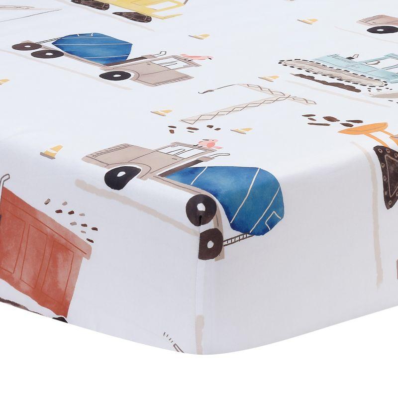 Bedtime Originals Construction Zone Transportation Twin Sheets & Pillowcase Set