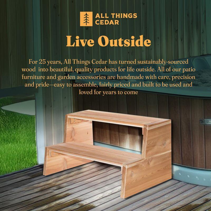All Things Cedar All Things Cedar 21'' D , Antimicrobial Hot Tub Step in Natural Cedar