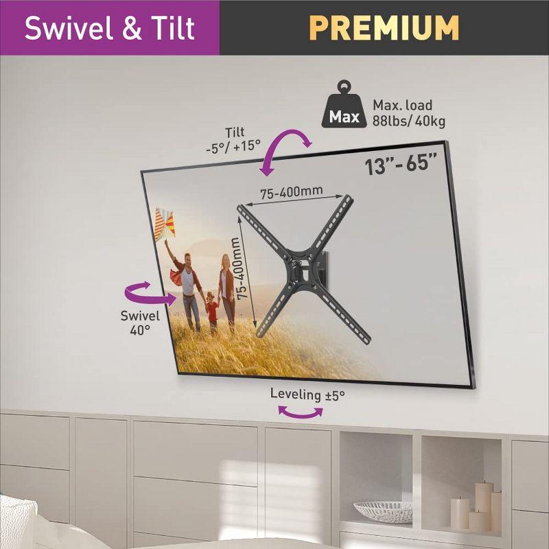 Barkan 13" - 65" Swivel & Tilt TV Wall Mount