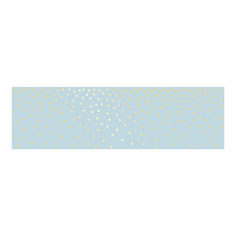 Tempaper Kids' Falling Dots Self-Adhesive Removable Borders Wallpaper Blue/Metallic Gold: Vinyl, Peelable, Washable