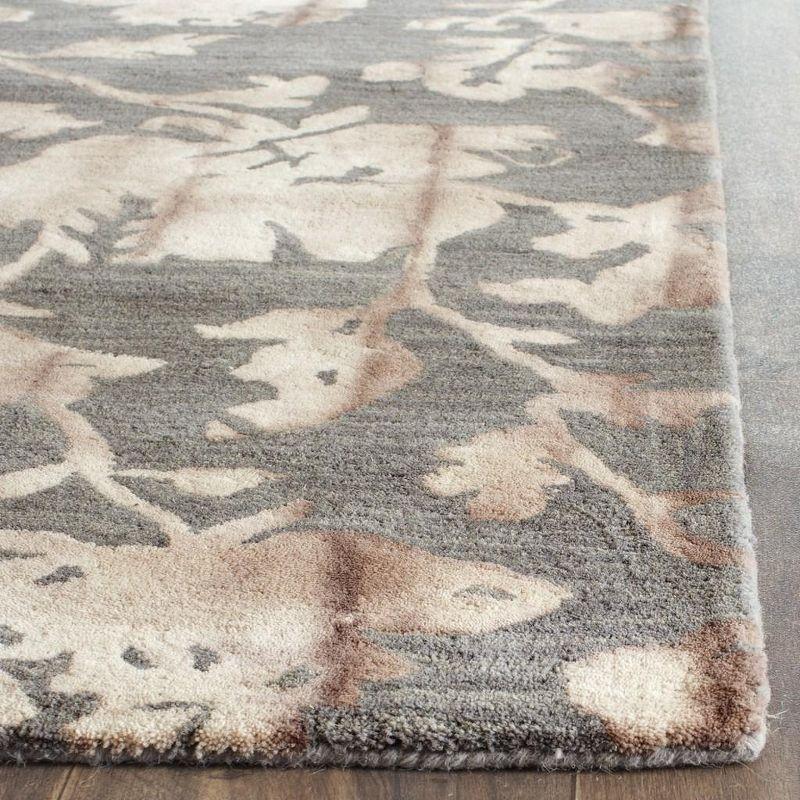 Hand-Tufted Elegance 2'3" x 12' Gray Wool Runner Rug