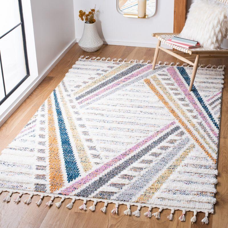 Moroccan Fringe Shag MFG112 Power Loomed Area Rug  - Safavieh