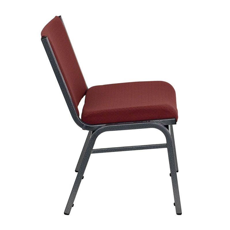 Hercules Series 1000 lb Capacity Burgundy Fabric Stacking Chair