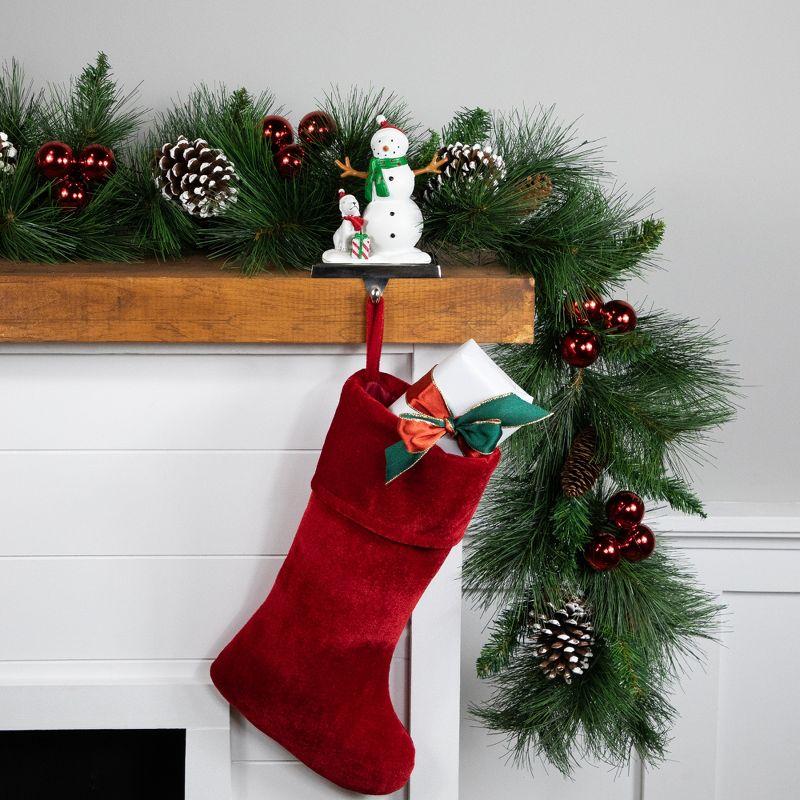 Northlight 6" Snowman and Puppy Christmas Stocking Holder