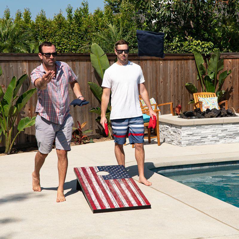 GoSports American Flag Regulation Cornhole Set with Carrying Case