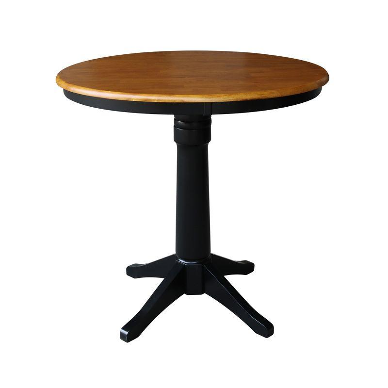 Classic Round 36" Solid Parawood Counter Height Dining Table
