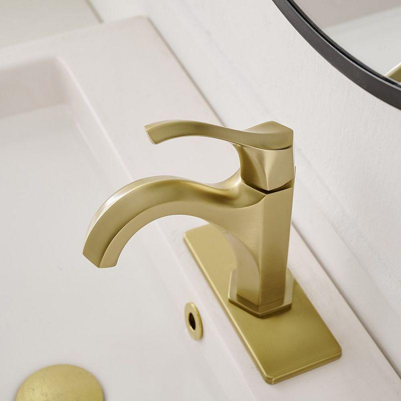 BWE Single-Handle Single-Hole Farmhouse Bathroom Faucet Bathroom Drip-Free Vanity RV Sink Faucet