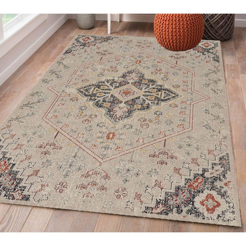 Great Zero Rollins Rug Off White/Blue - Linon