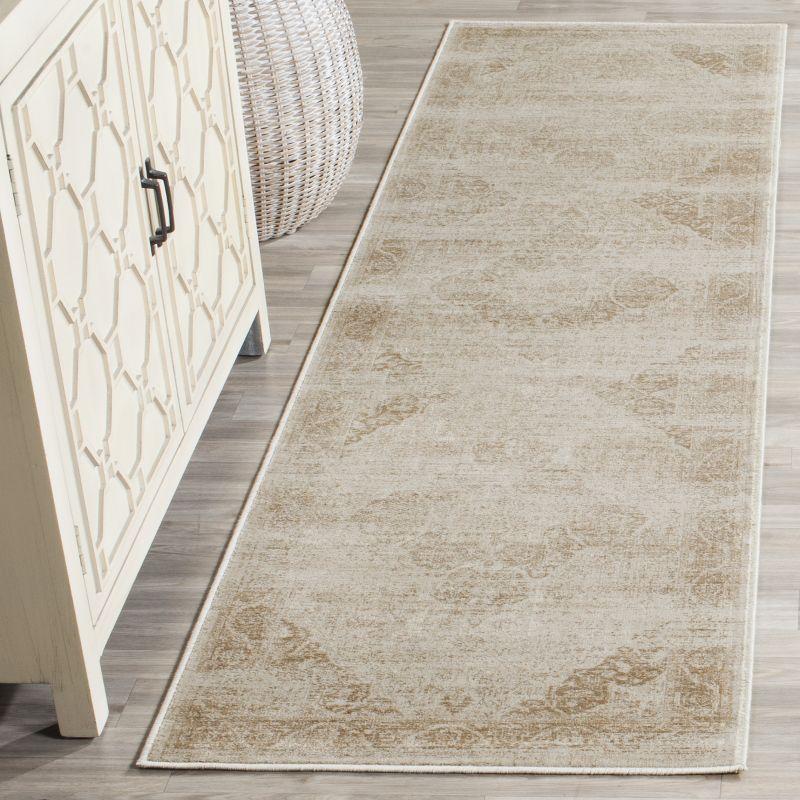 Vintage VTG159 Power Loomed Indoor Skid-Resistant Runner Rug - Stone - 2'2"x8' - Safavieh