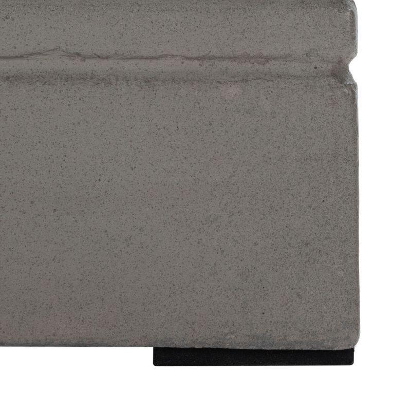 Deidara Concrete Accent Stool - Indoor/Outdoor - VNN1031 - Gray - Safavieh