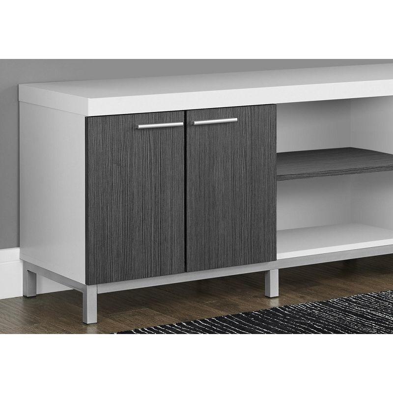 Monarch Specialties TV STAND - 60L / WHITE / GREY