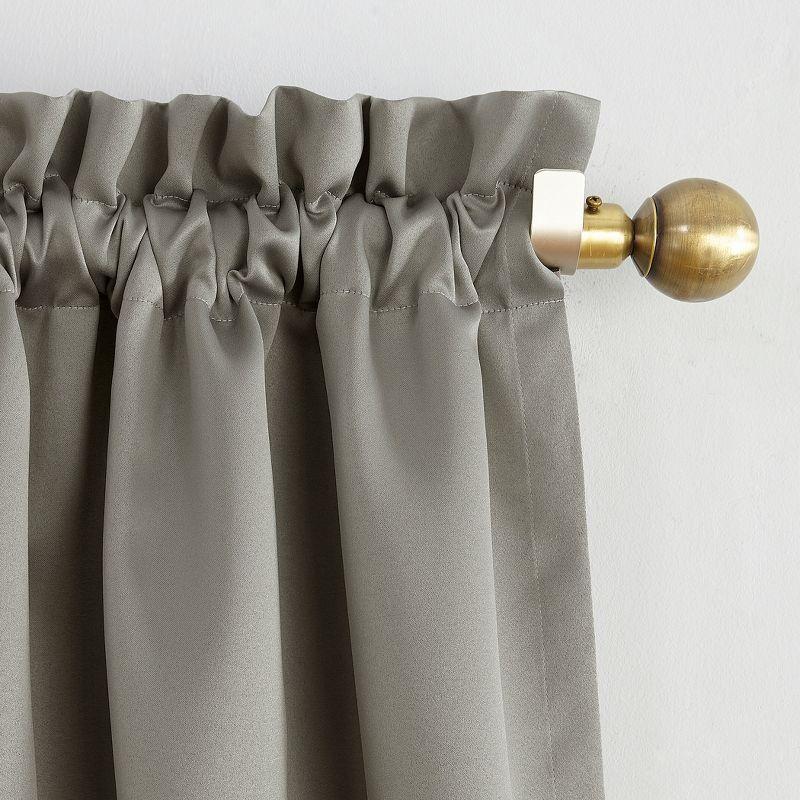 Gray Room Darkening Rod Pocket Curtain Panel 54" x 84"