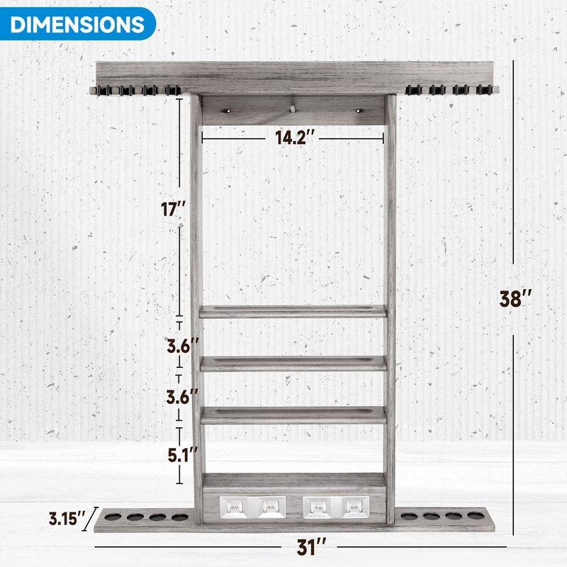 GSE Games & Sports Expert GSE Games & Sports Expert Wood Pool Cue Rack