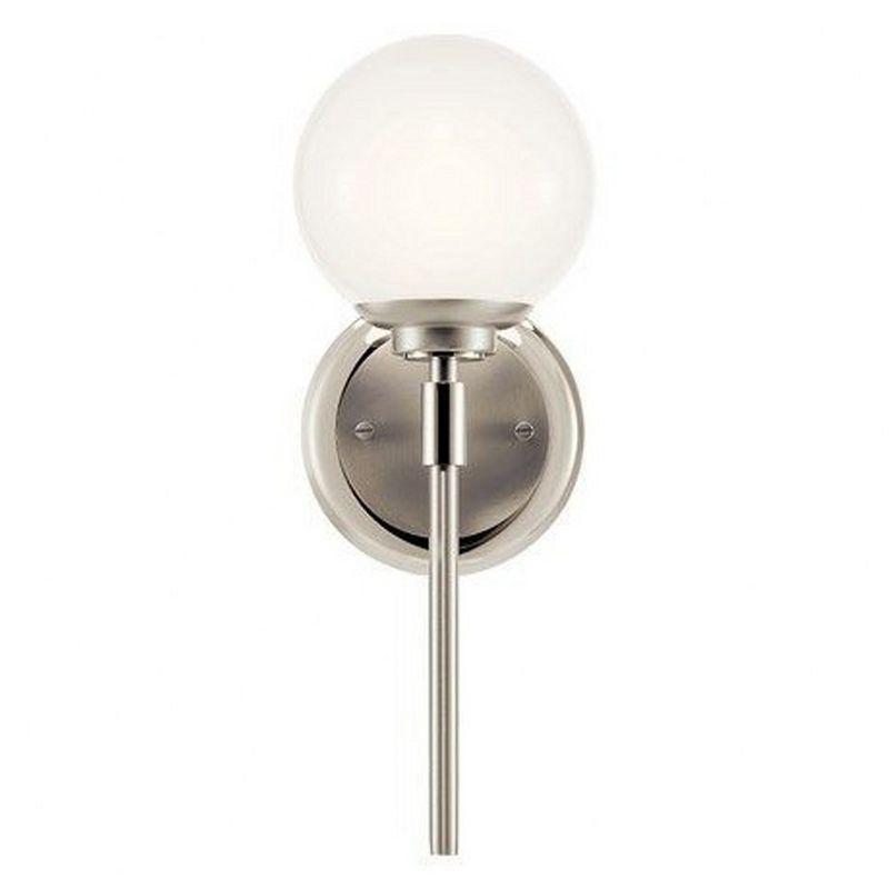 Polished Nickel Opal Glass Dimmable Wall Sconce