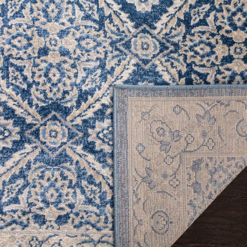 Brentwood BNT863 Power Loomed Indoor Area Rug - Navy/Creme - 6'x9' - Safavieh