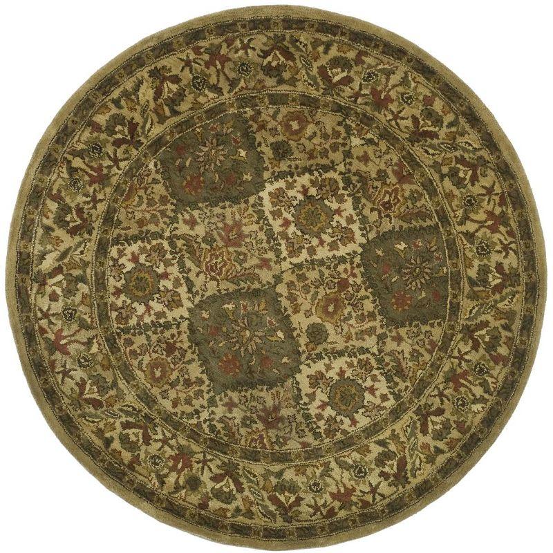 Antiquity AT57 Hand Tufted Indoor Area Rug - Beige - 3'6" Round - Safavieh