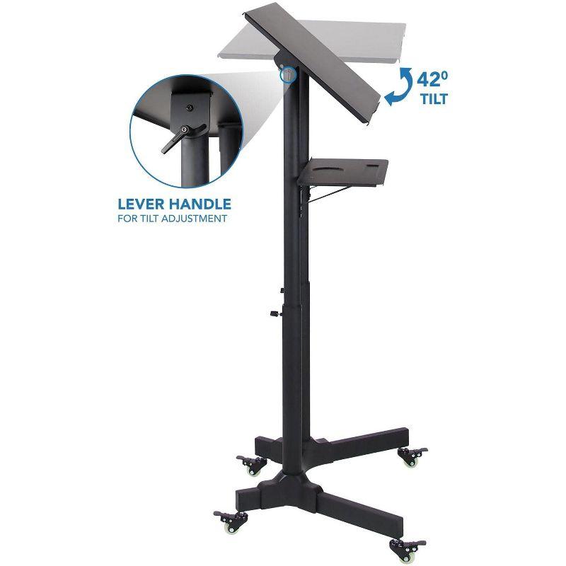 Mount-It! Mobile Standing Height Desk, Portable Podium and Rolling Presentation Lectern