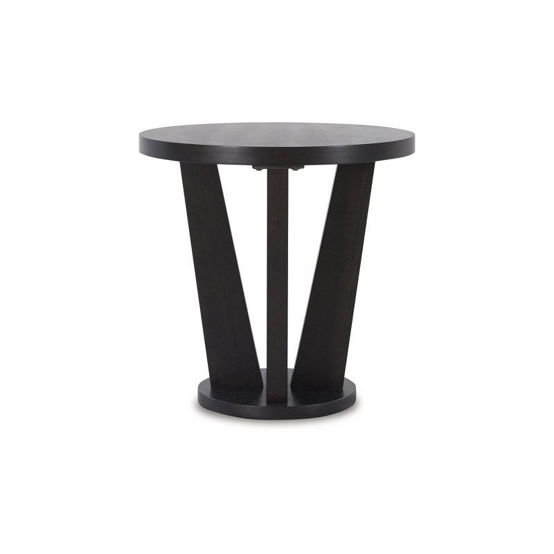 Signature Design by Ashley Contemporary Chasinfield End Table, Dark Brown