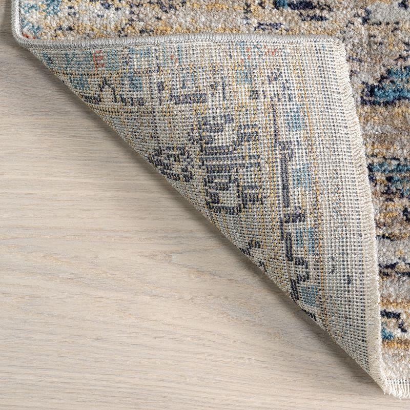 Nuloom Marley Medallion 2x6 Runner Indoor Area Rug for Living Room Bedroom Dining Room Entryway Hallway Kitchen, Blue/Beige