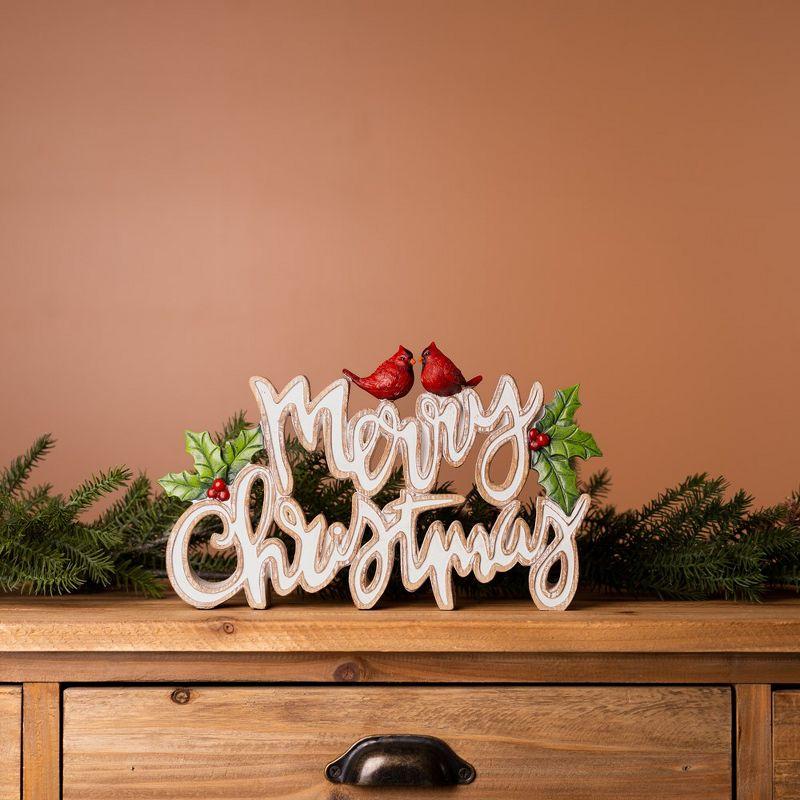 Melrose Merry Christmas Tabletop Sign (Set of 2)