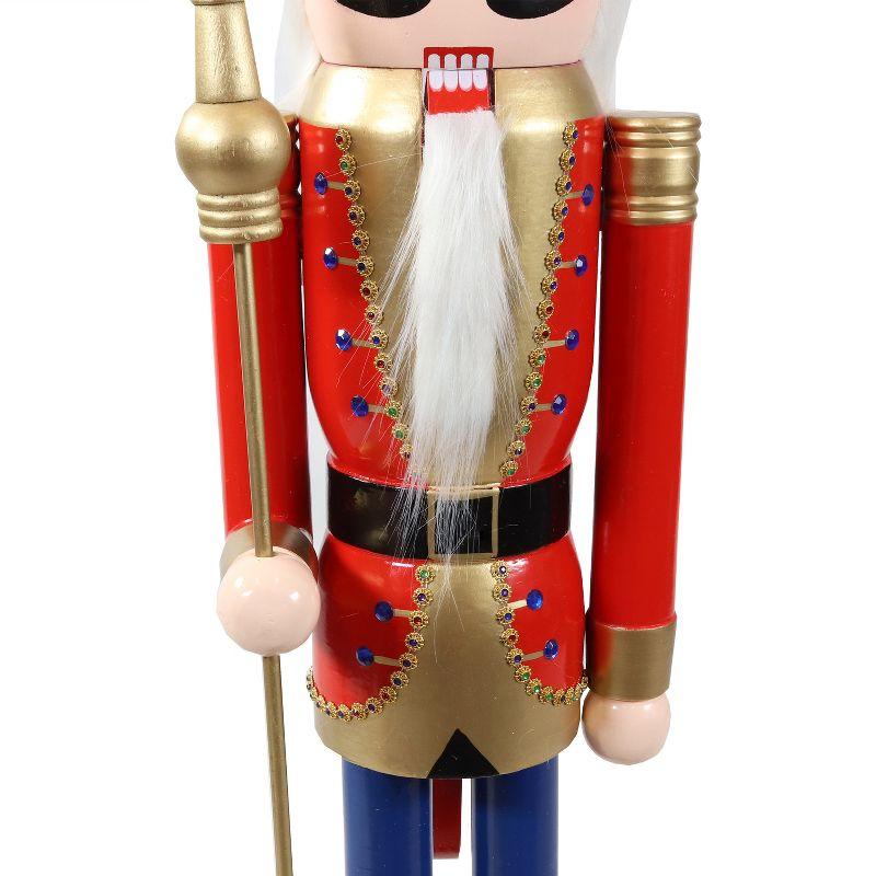 Sunnydaze Arnold the Strong Indoor Decorative Traditional Christmas Wooden Nutcracker Statue, 48-Inch