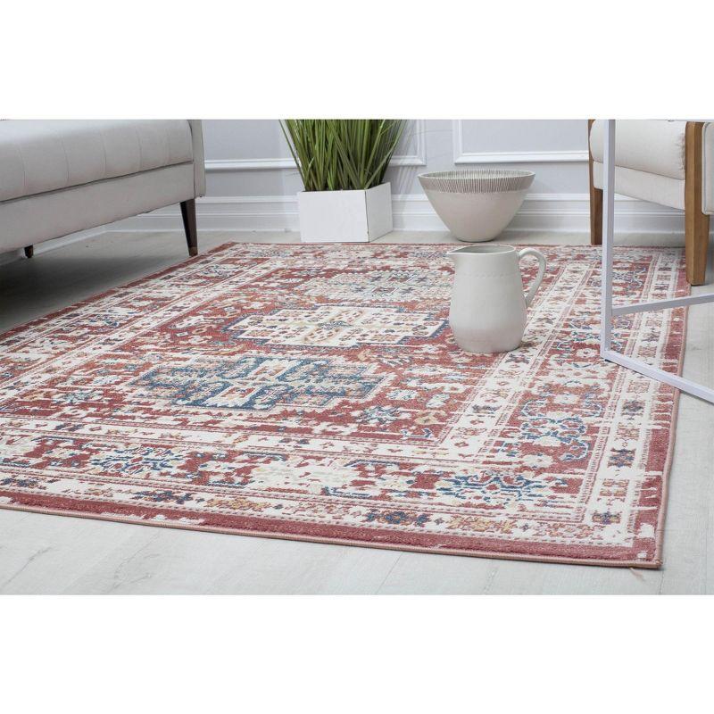 Cardinal Sundara Chili Red Synthetic 2'6"x4' Area Rug