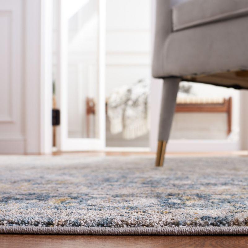 Valencia VAL566 Power Loomed Area Rug - Light Grey/Blue - 6'4"x6'4" - Safavieh.