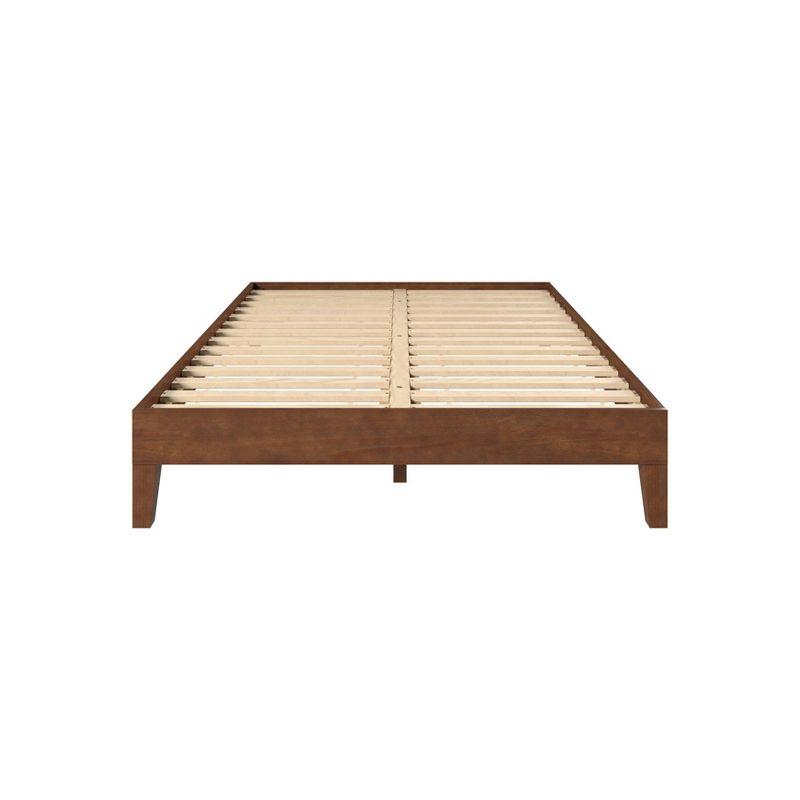 Nix Solid Pine Natural Full Platform Bed with Drawer