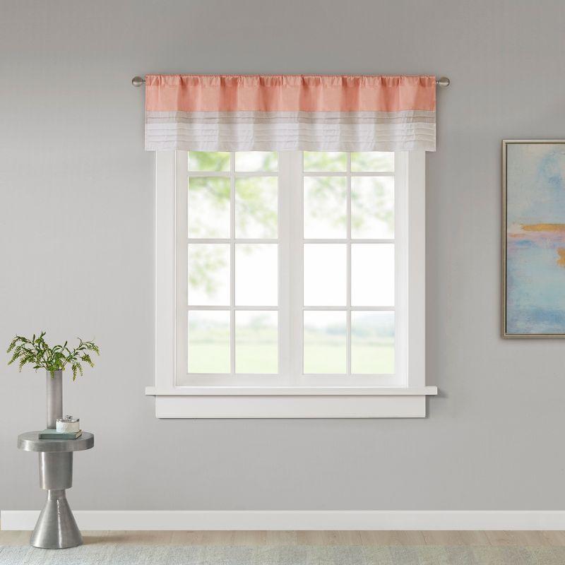 Madison Park Amherst Polyoni Pintuck Single Window Valance