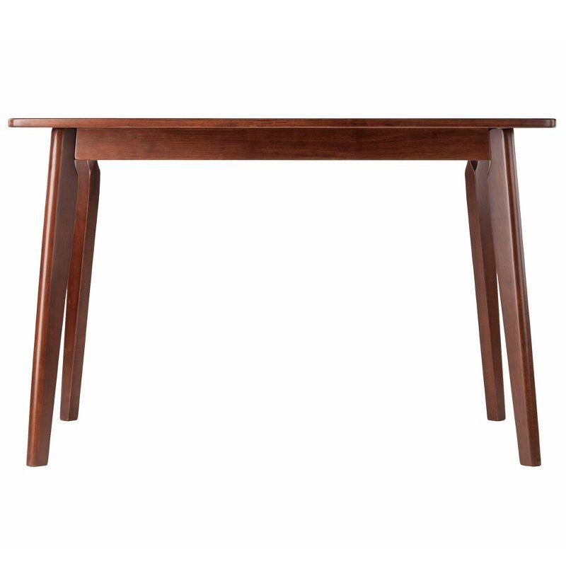 Shaye Dining Table Walnut - Winsome: Solid Wood, Tapered Legs, Contemporary Style, Seats 4