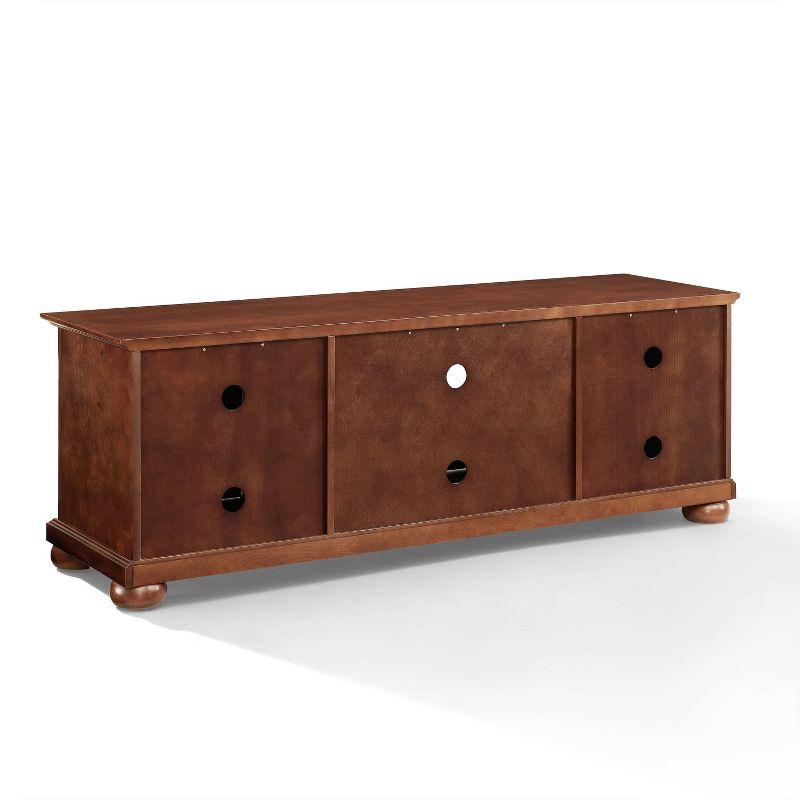 Alexandria TV Stand for TVs up to 60" Mahogany - Crosley: Sleek Design, Media Storage, Cord Management