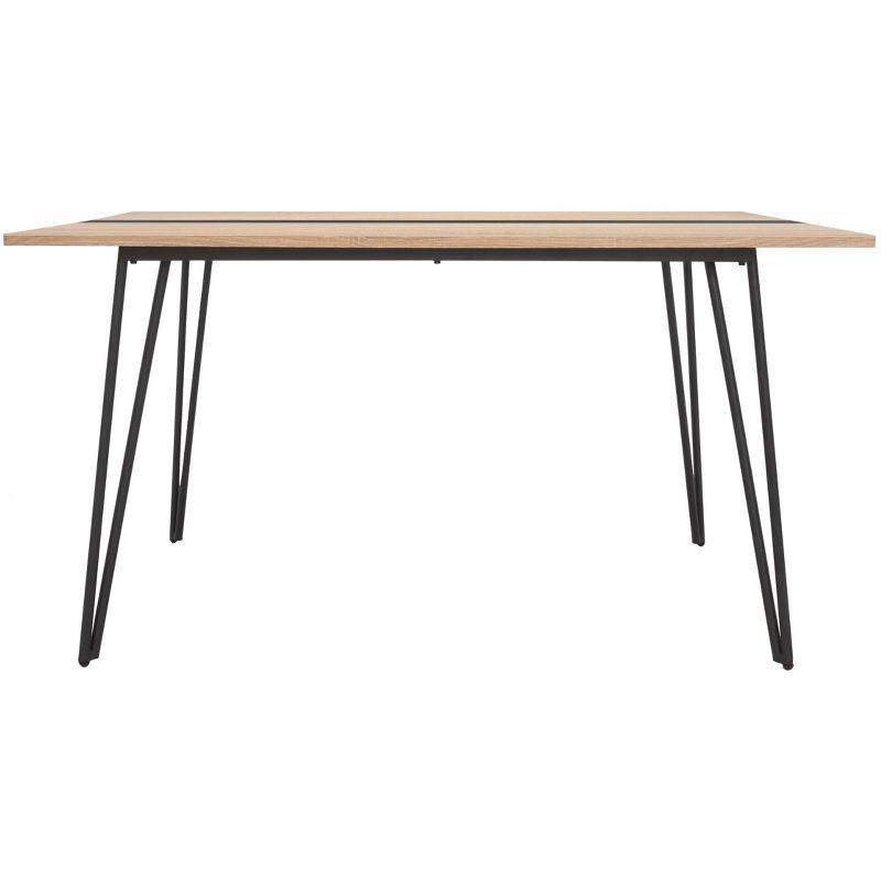 Alarick Dining Table - Natural/Black - Safavieh