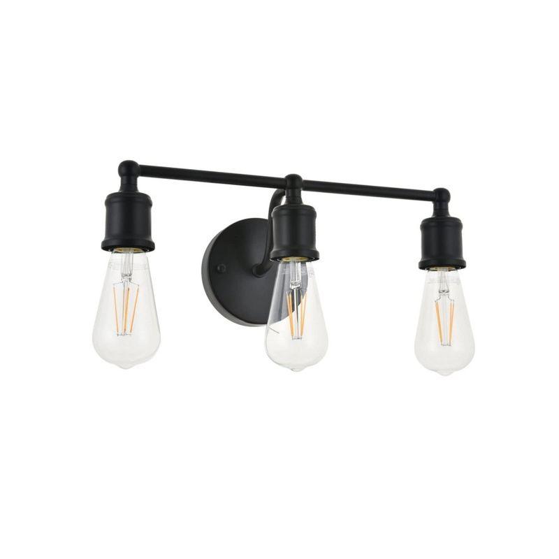 Elegant Lighting Serif 3 light black Wall Sconce