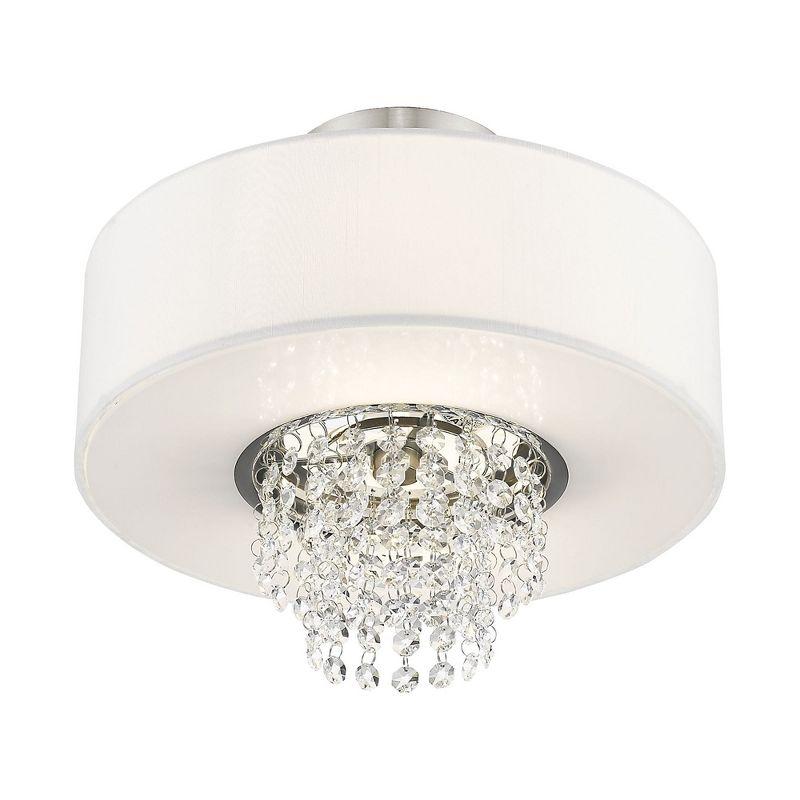 Livex Lighting Carlisle 2 - Light Semi-Flush Mount in  Brushed Nickel