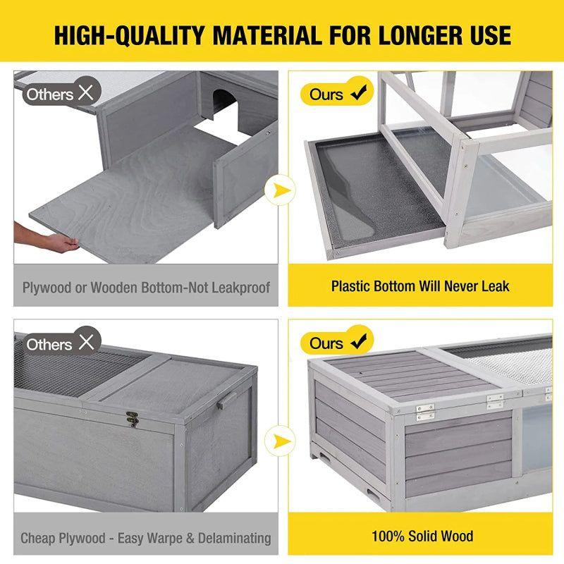 Aivituvin Wooden Tortoise Habitat | Reptile Cage-AIR55